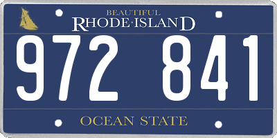 RI license plate 972841