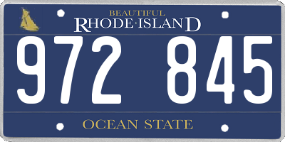 RI license plate 972845