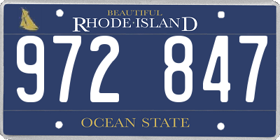 RI license plate 972847