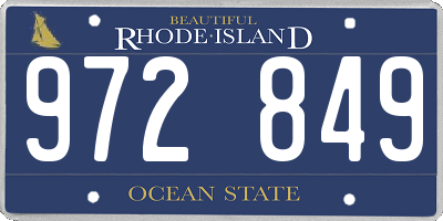 RI license plate 972849