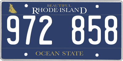 RI license plate 972858