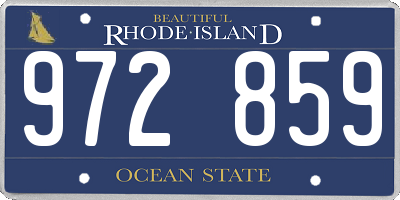 RI license plate 972859