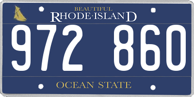 RI license plate 972860