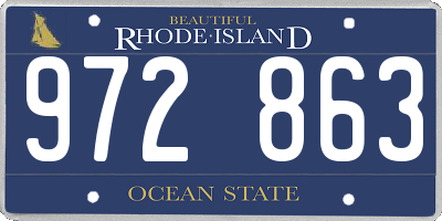 RI license plate 972863