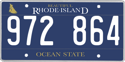 RI license plate 972864