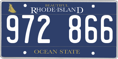 RI license plate 972866