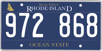 RI license plate 972868