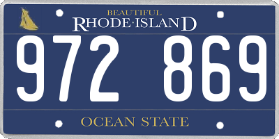 RI license plate 972869