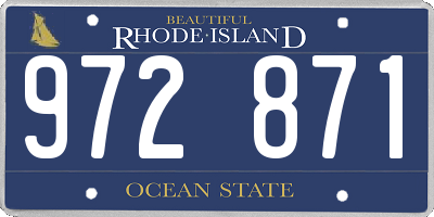 RI license plate 972871