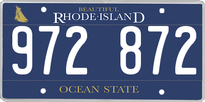 RI license plate 972872