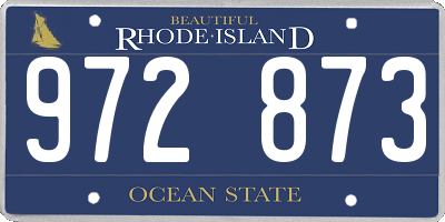 RI license plate 972873