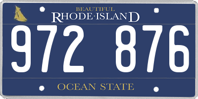RI license plate 972876
