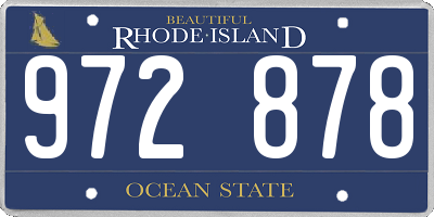 RI license plate 972878