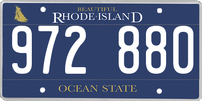 RI license plate 972880