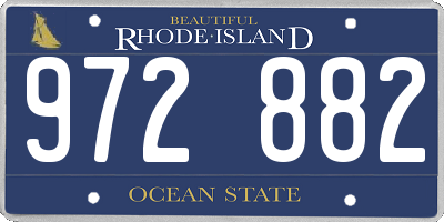 RI license plate 972882