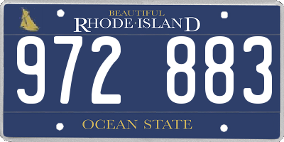 RI license plate 972883