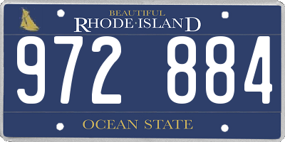 RI license plate 972884