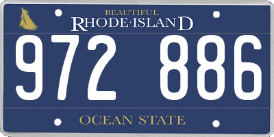 RI license plate 972886