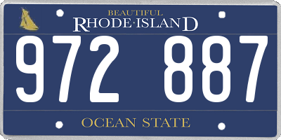 RI license plate 972887