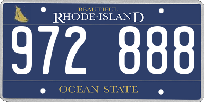 RI license plate 972888