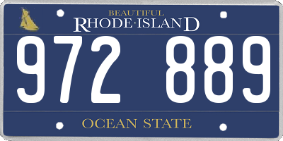 RI license plate 972889