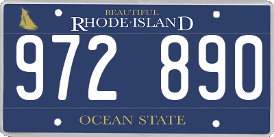 RI license plate 972890