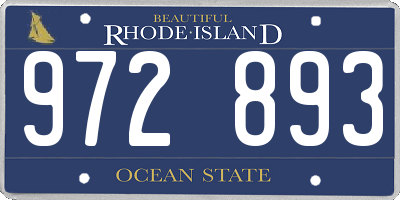 RI license plate 972893