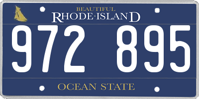 RI license plate 972895