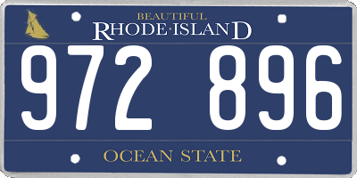 RI license plate 972896