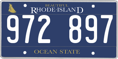 RI license plate 972897