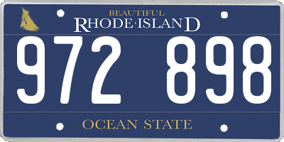 RI license plate 972898