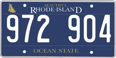 RI license plate 972904