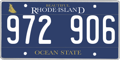 RI license plate 972906