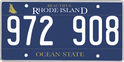 RI license plate 972908
