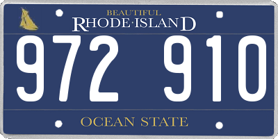 RI license plate 972910