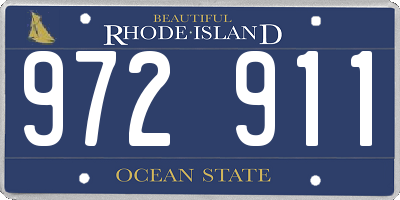 RI license plate 972911