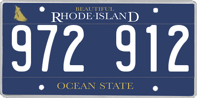 RI license plate 972912