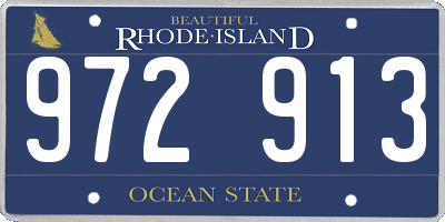 RI license plate 972913