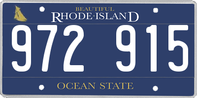 RI license plate 972915