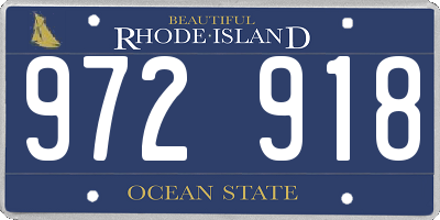 RI license plate 972918