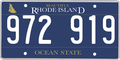 RI license plate 972919