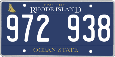 RI license plate 972938
