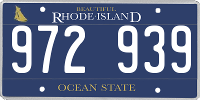 RI license plate 972939