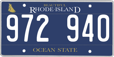 RI license plate 972940