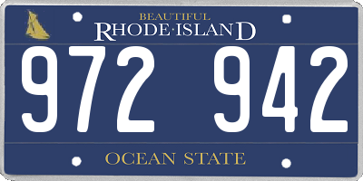 RI license plate 972942