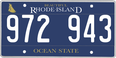 RI license plate 972943