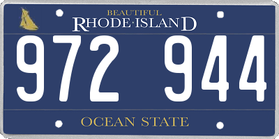 RI license plate 972944
