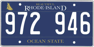 RI license plate 972946