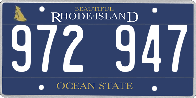 RI license plate 972947