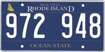 RI license plate 972948